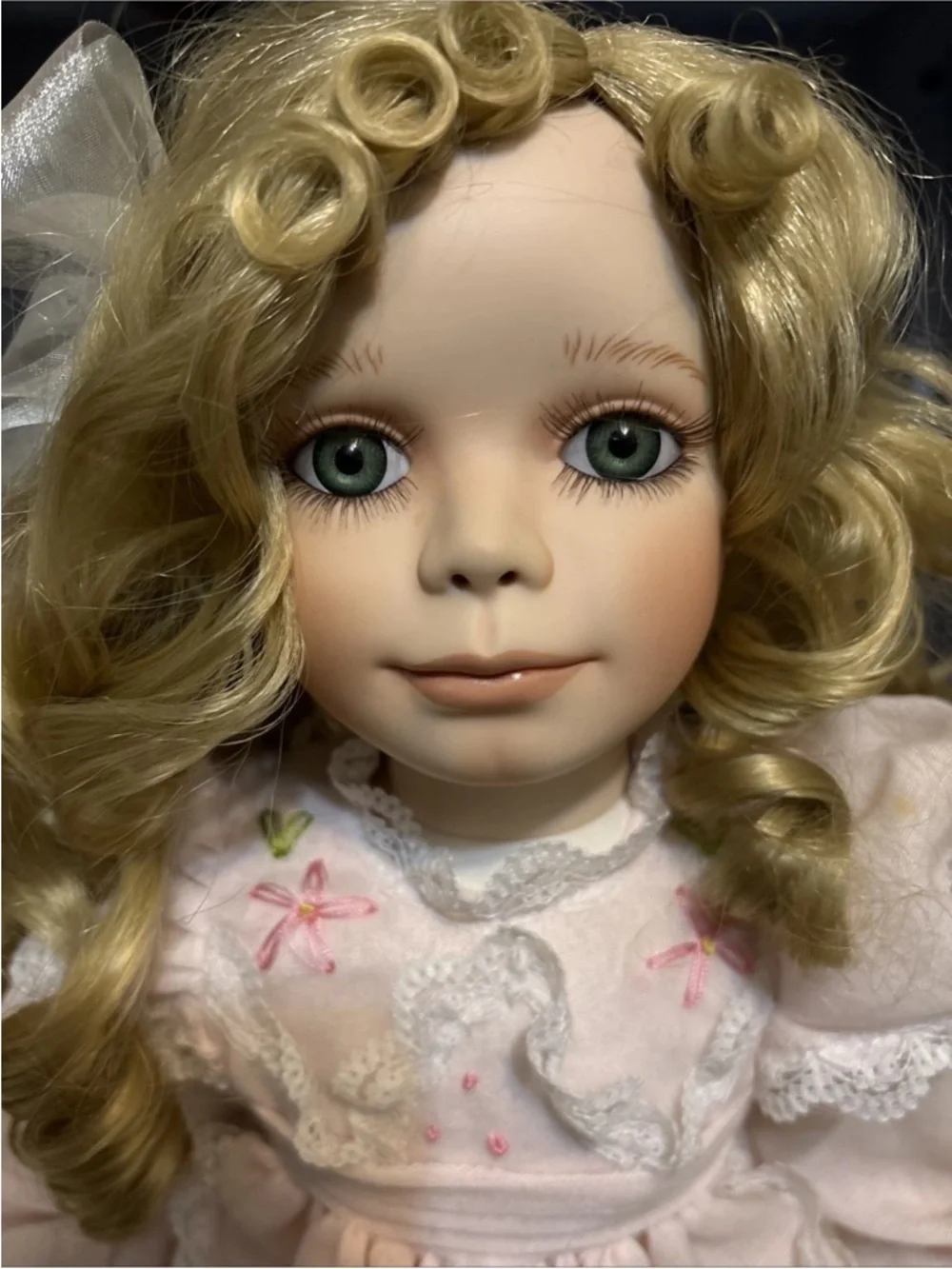 Vintage Virginia Turner “Grace”  Hamilton Collection Porcelain Doll With Kitty